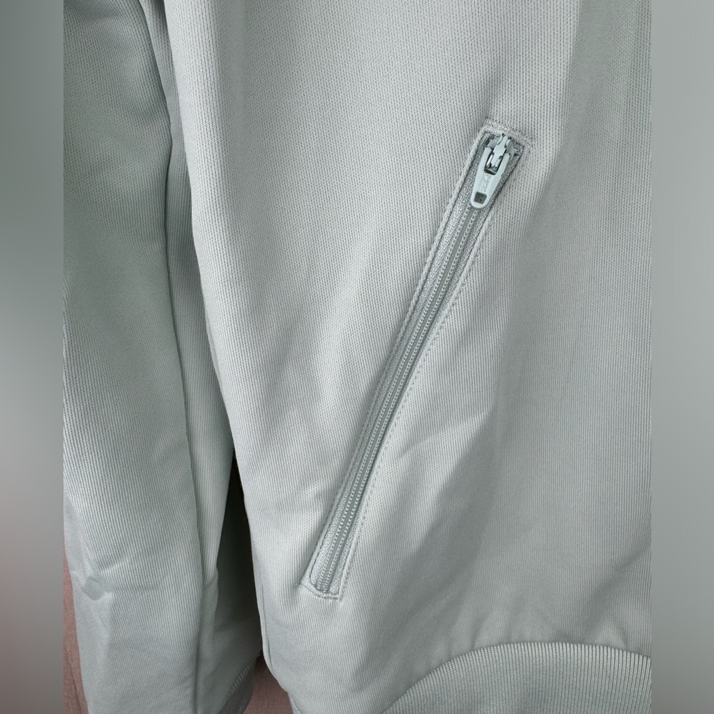 Adidas Originals mint Vapgreen Women Track Jacket White Stripe Zip up Large NWOT - Picture 6 of 9